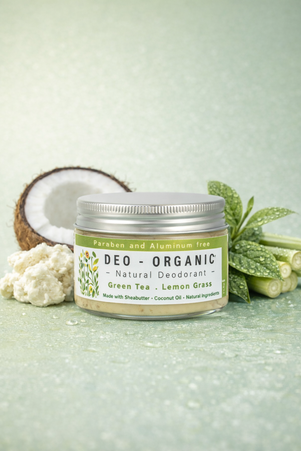 Organic Deodorant — Green Tea & Lemongrass