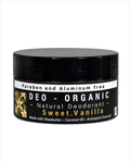 Charcoal sweet vanilla deodorant in a 140g jar