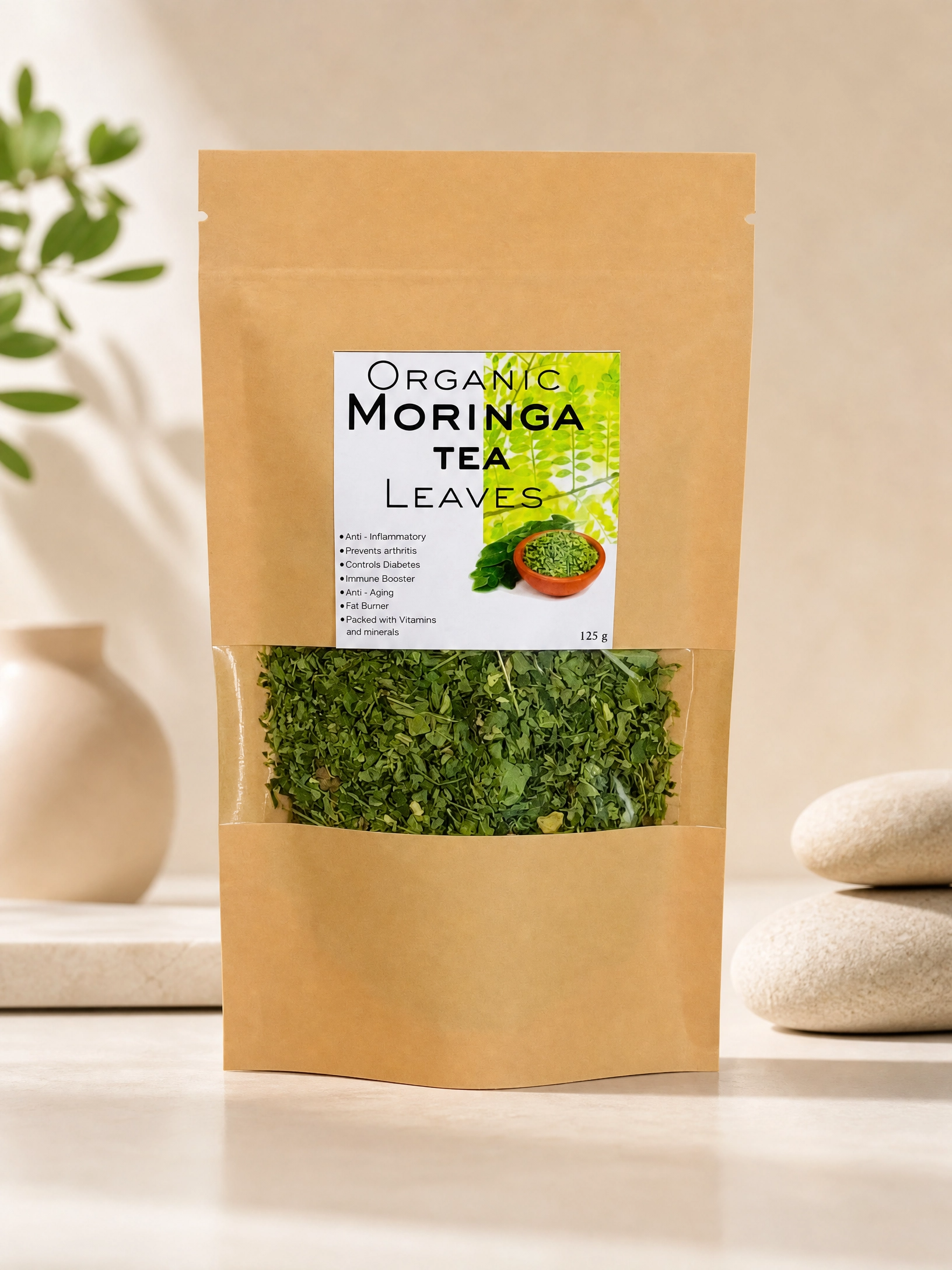 Organic Moringa Tea Leaves — Herbal Tea